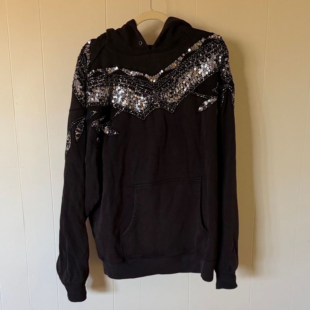 We The Free Black Sequin Women's Sweater